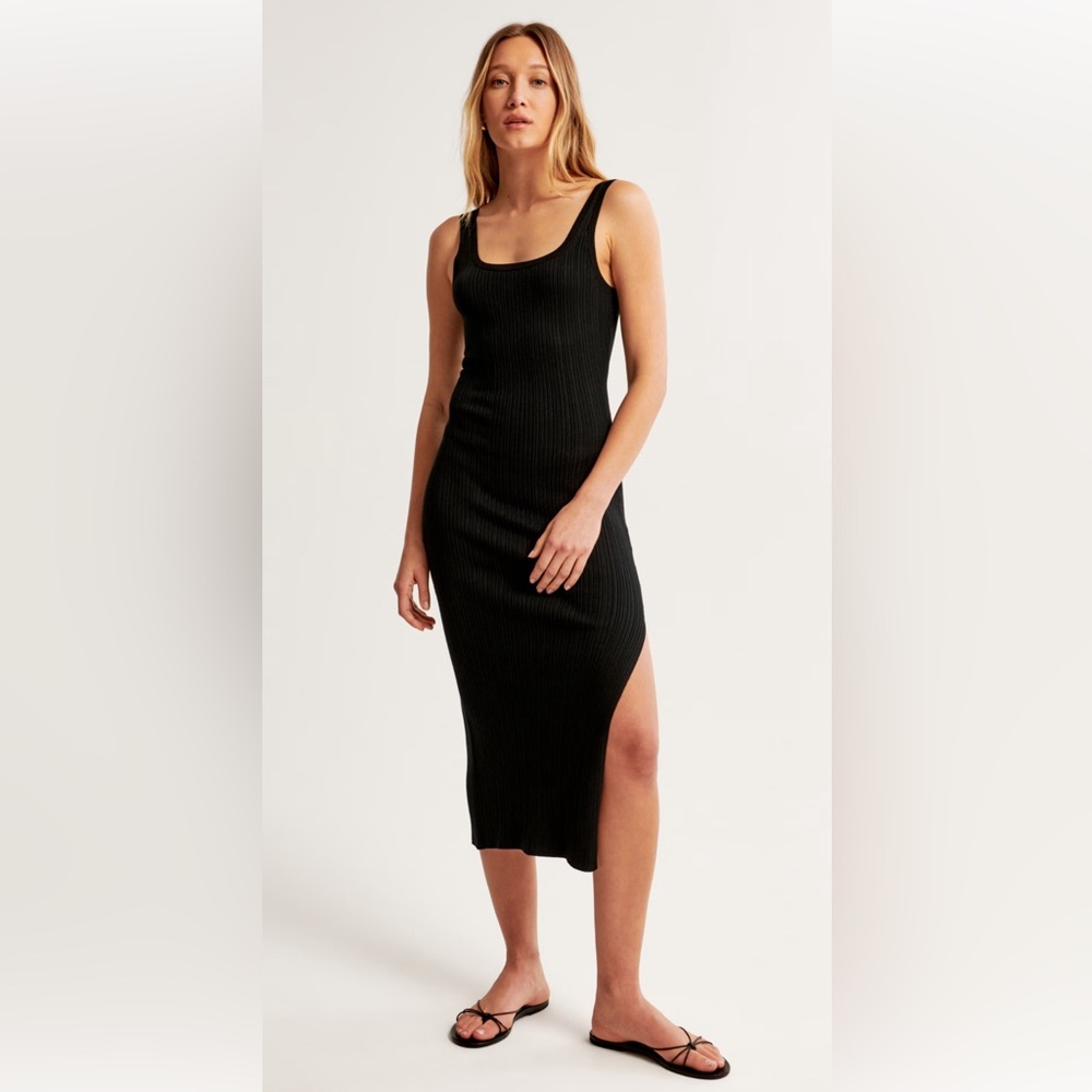 NWT Abercrombie & Fitch Brown Sweater MIDI Dress in Small